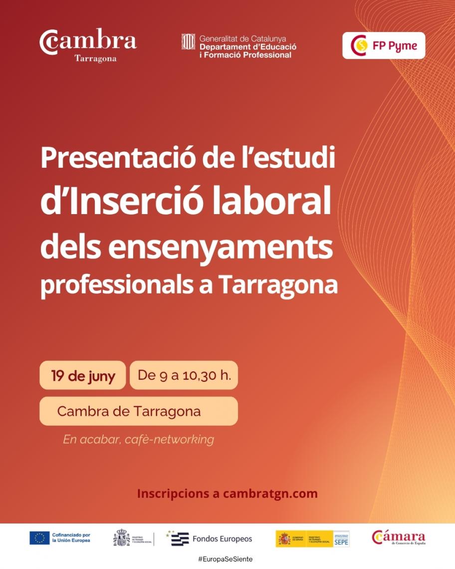 El 19 de juny presentarem l’estudi d’inserció laboral de l’FP