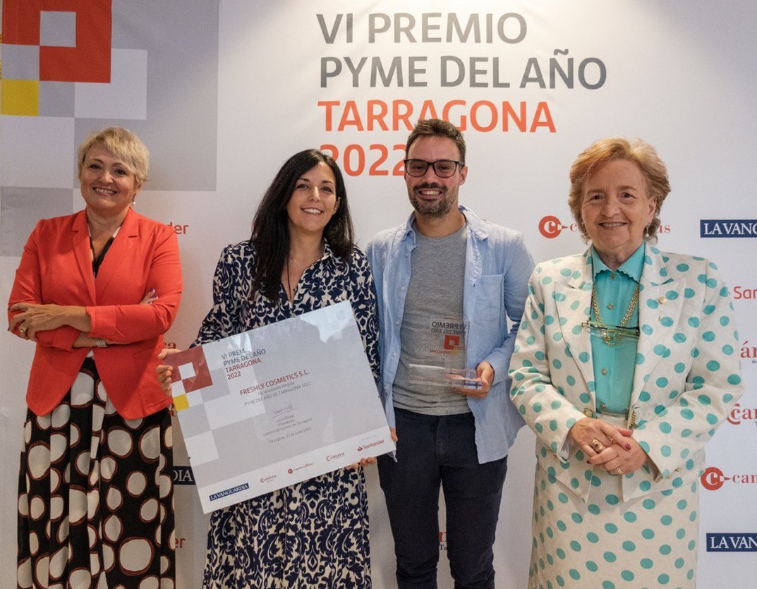 Freshly Cosmetics guanya el Premi Pime de l’Any a Tarragona, lliurat a la Cambra